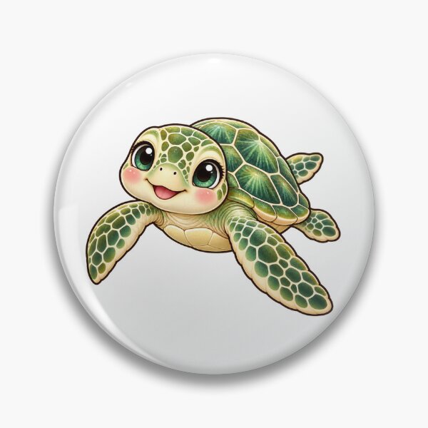 Item preview, Kawaii Marine Green Sea Turtle designed and sold by Krys-Designs.