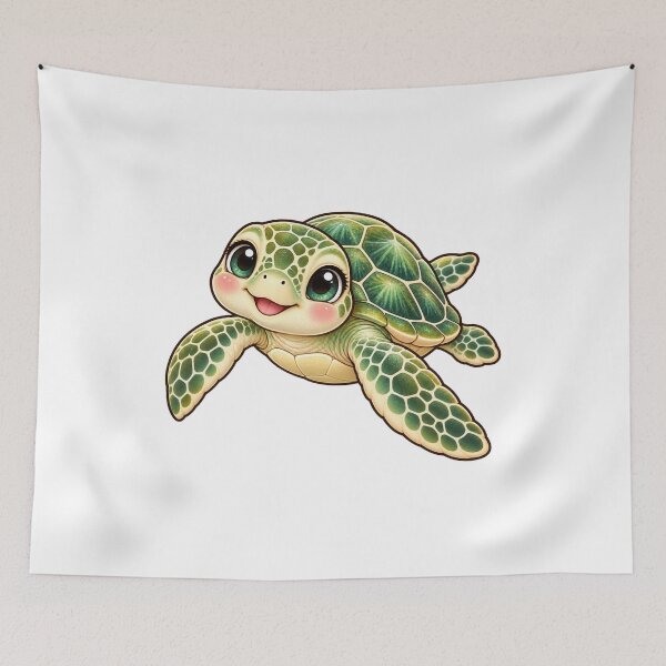 Item preview, Kawaii Marine Green Sea Turtle designed and sold by Krys-Designs.