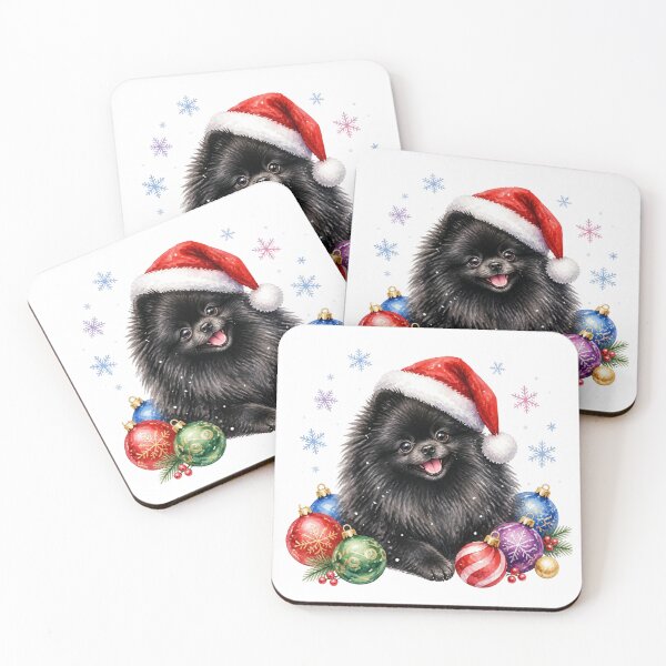 Item preview, Black Pomeranian Christmas designed and sold by MoonMonkeyNbear.