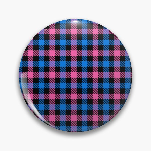 Item preview, Pink And Blue Gingham Check Black  designed and sold by PatternTitan.