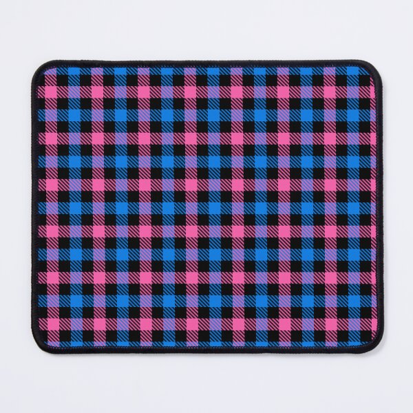Item preview, Pink And Blue Gingham Check Black  designed and sold by PatternTitan.