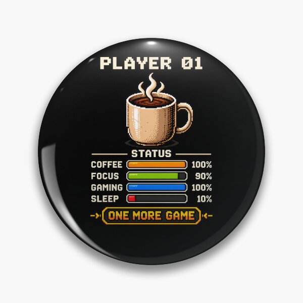 Item preview, Funny Player 01 Coffee Status - Cozy Retro Cute Gamer Design Gift designed and sold by 3B-Store.