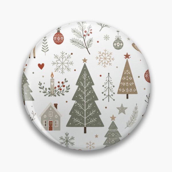 Item preview, Scandinavian Christmas Deer Woodland Winter Pattern designed and sold by DreamPixelPrint.