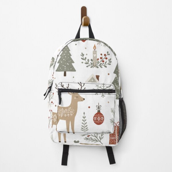 Item preview, Scandinavian Christmas Deer Woodland Winter Pattern designed and sold by DreamPixelPrint.