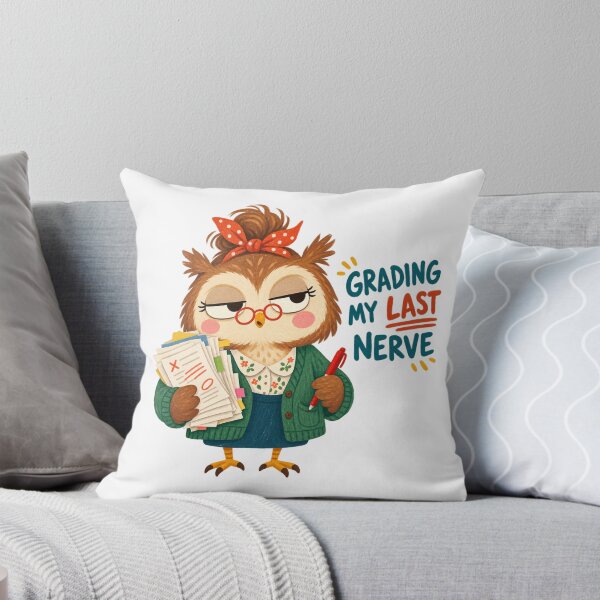 Item preview, Funny Owl Teacher Grading My Last Nerve designed and sold by SayMaria.