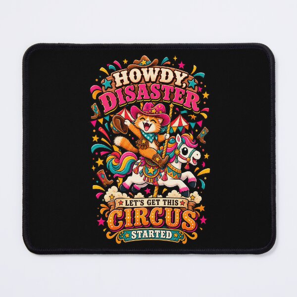 Item preview, Howdy Disaster – Funny Orange Cat Cowboy Circus designed and sold by Kawaii-n-Spice.