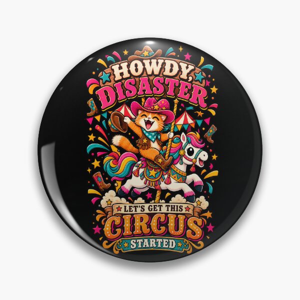 Item preview, Howdy Disaster – Funny Orange Cat Cowboy Circus designed and sold by Kawaii-n-Spice.