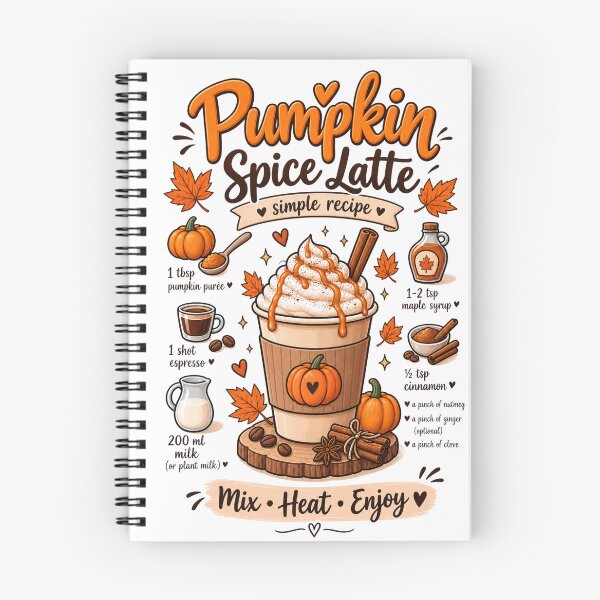 Item preview, Pumpkin Spice Latte – Cozy Fall Coffee Recipe designed and sold by LittleGinnyArt.