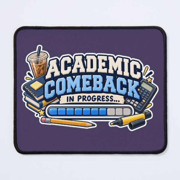 Item preview, Academic Comeback in Progress – Blue Study Aesthetic Sticker – Student Gift designed and sold by Infinite Images.