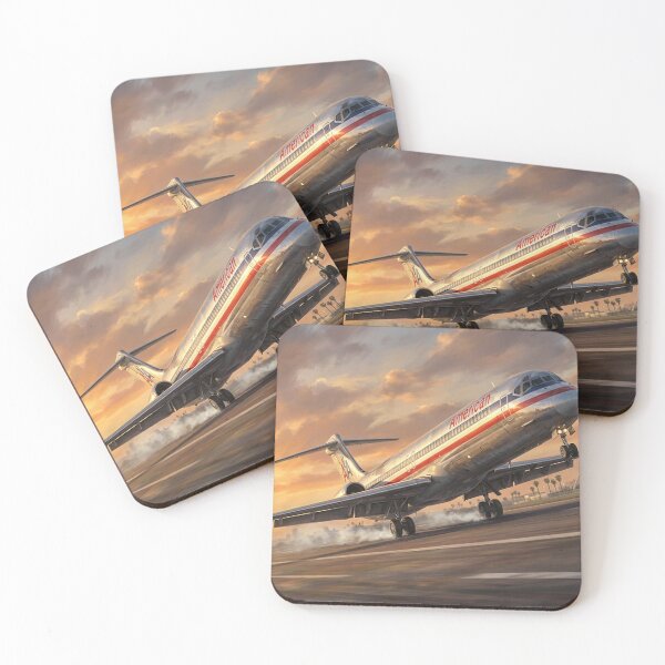 Item preview, American Airlines MD-80 Takeoff Illustration designed and sold by Airpower Art.
