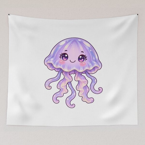 Item preview, Kawaii Marine Lavender Jellyfish designed and sold by Krys-Designs.