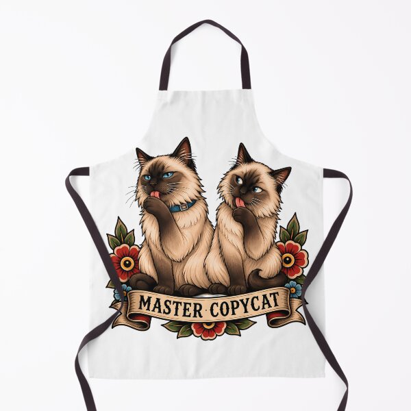 Item preview, Siamese Master Copycat Vintage Tattoo Style designed and sold by Old's Cool Cat Studio.