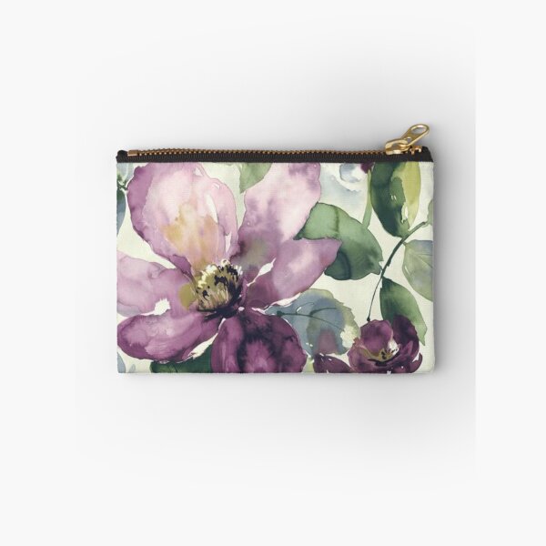 Item preview, Abstract Watercolors Floral Pattern in Green and Purple  designed and sold by ZedColors.