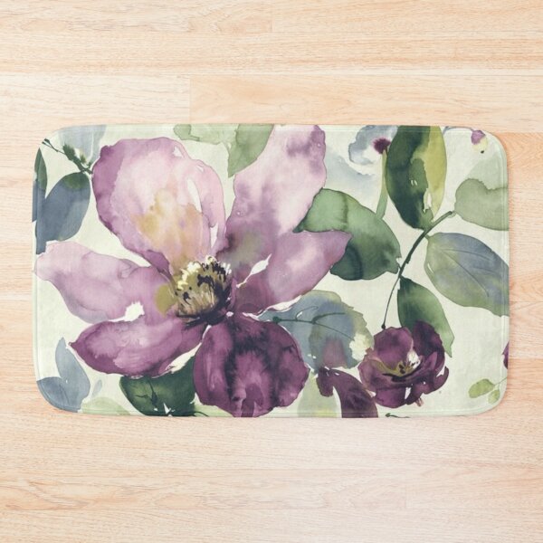 Item preview, Abstract Watercolors Floral Pattern in Green and Purple  designed and sold by ZedColors.