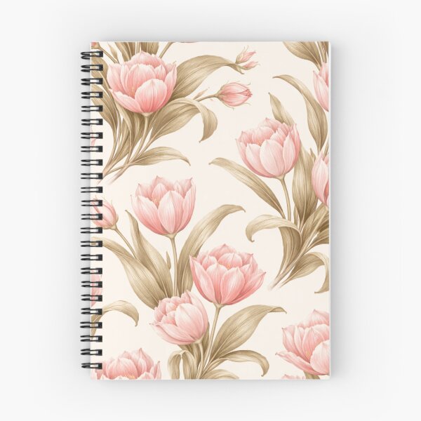 Artikelvorschau, Vintage-rosa Tulpenmuster entworfen und verkauft von DreamPixelPrint.