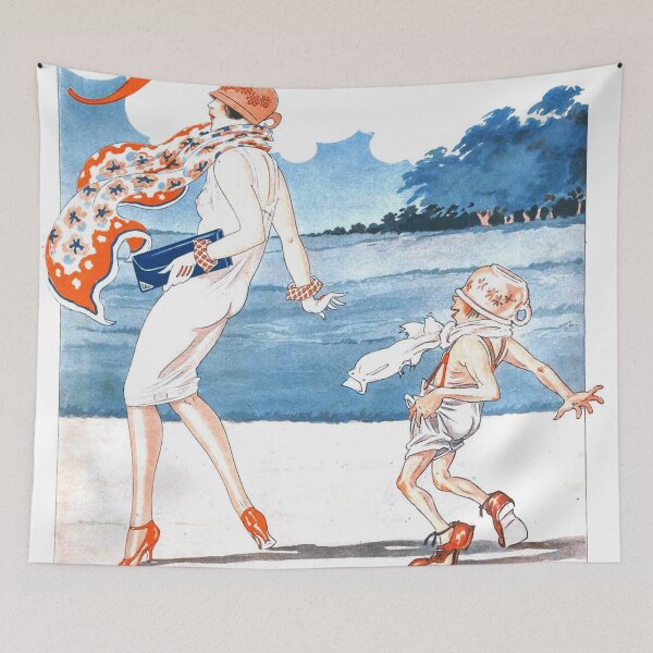 Item preview, Vintage Fashion Wall Art, 1920s French Magazine Illustration, La Revue designed and sold by RickE.