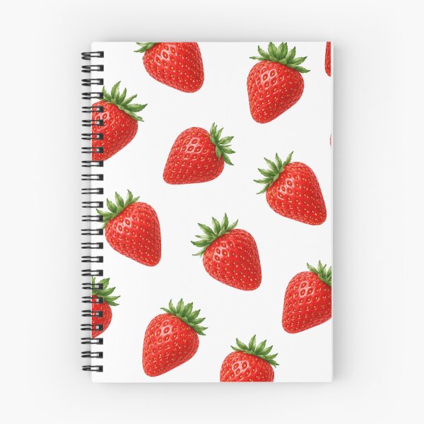 Item preview, Strawberry Pattern | Cute Red Strawberry Seamless Print on White Background designed and sold by DreamPixelPrint.