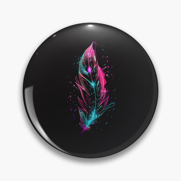 Item preview, neon phoenix feather, glowing, refreshing data designed and sold by RetroWaveArtCo.