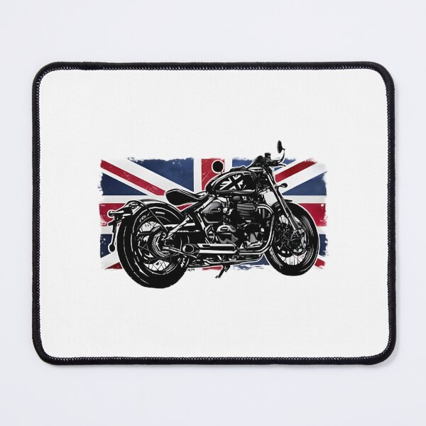 Item preview, Vintage Bobber Motorcycle Britain Flag Rider | ⭐⭐⭐⭐⭐ Best Seller designed and sold by Fijidiha.