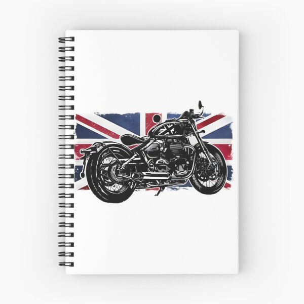 Item preview, Vintage Bobber Motorcycle Britain Flag Rider | ⭐⭐⭐⭐⭐ Best Seller designed and sold by Fijidiha.