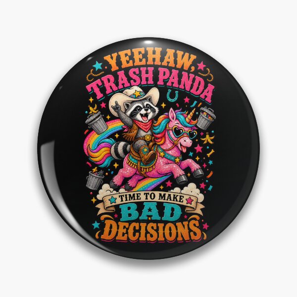 Item preview, Yeehaw Trash Panda – Funny Raccoon Cowboy Bad Decisions designed and sold by Kawaii-n-Spice.