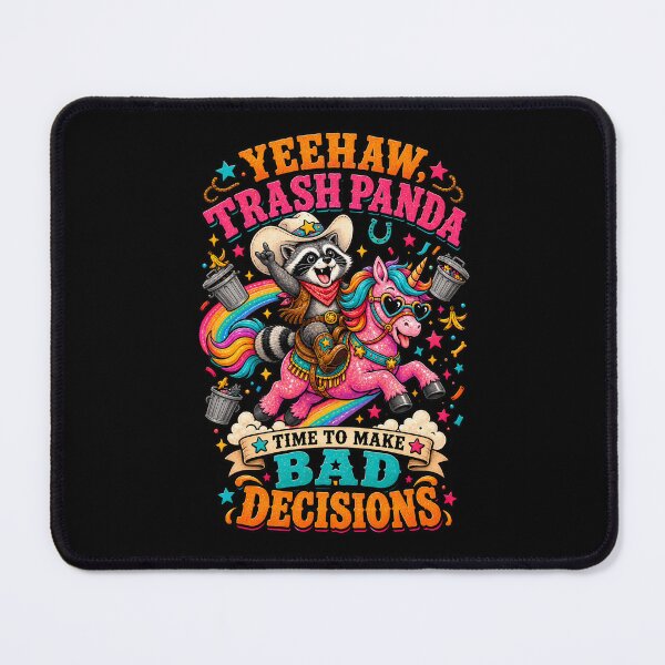 Item preview, Yeehaw Trash Panda – Funny Raccoon Cowboy Bad Decisions designed and sold by Kawaii-n-Spice.
