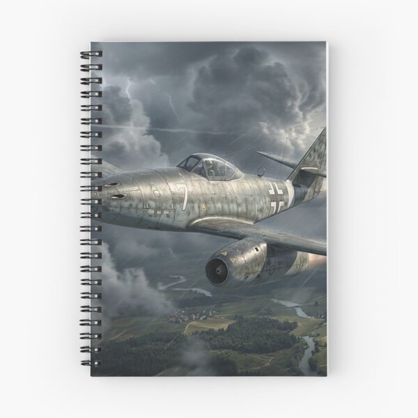 Item preview, Me 262 River Valley Storm Illustration designed and sold by Airpower Art.