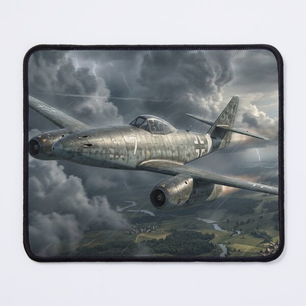 Item preview, Me 262 River Valley Storm Illustration designed and sold by Airpower Art.