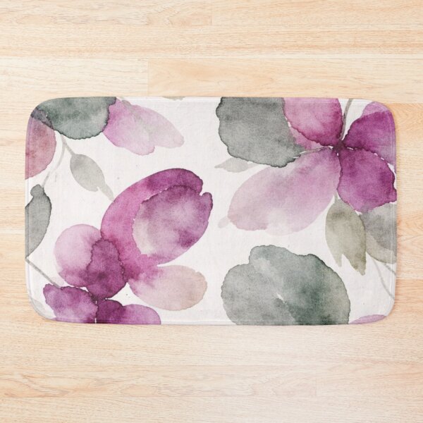 Item preview, Watercolors Floral Pattern in Green and Purple  designed and sold by ZedColors.