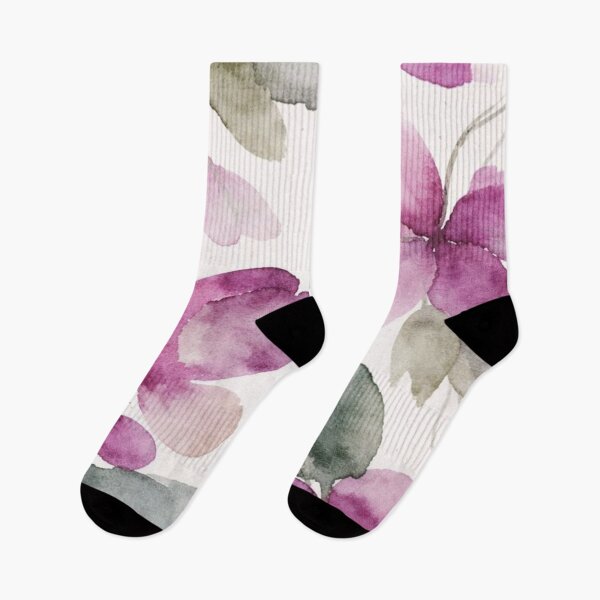 Item preview, Watercolors Floral Pattern in Green and Purple  designed and sold by ZedColors.