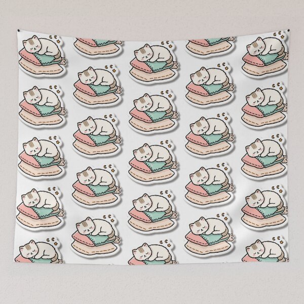 Item preview, Rest Is Productive – Cute Sleeping Cat Self Care Sticker designed and sold by Busybeesfinds.