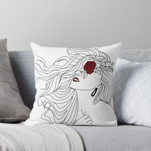 Item preview, Aesthetic Woman Face Line Drawing designed and sold by outlineArts.
