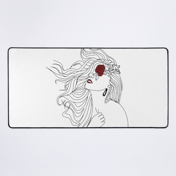 Item preview, Aesthetic Woman Face Line Drawing designed and sold by outlineArts.