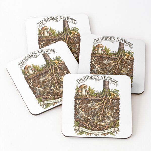 Item preview, The Hidden Network – Vintage Mycelium and Fungi Ecology Illustration designed and sold by AmiGraph.