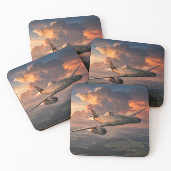 Item preview, Me 262 Golden Sunset Illustration designed and sold by Airpower Art.