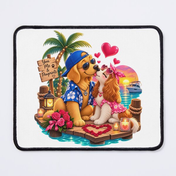 Item preview, Cute Kissing Dogs Puppy Love Romantic Couple designed and sold by kissing Pets.