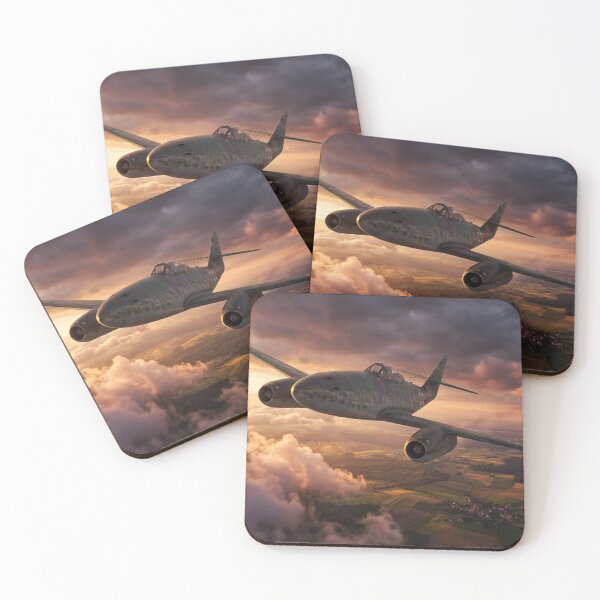 Item preview, Me 262 Farmland Sunset Illustration designed and sold by Airpower Art.