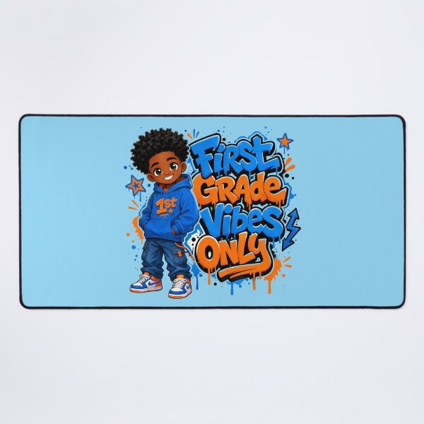 Item preview, First Grade Vibes Only – Black Boy Back to School designed and sold by MomParentADHD.
