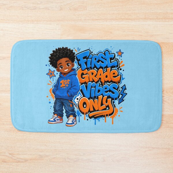 Item preview, First Grade Vibes Only – Black Boy Back to School designed and sold by MomParentADHD.