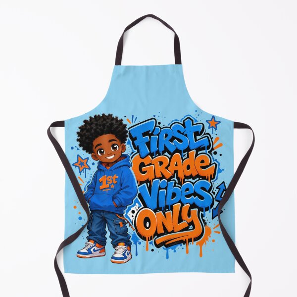 Item preview, First Grade Vibes Only – Black Boy Back to School designed and sold by MomParentADHD.