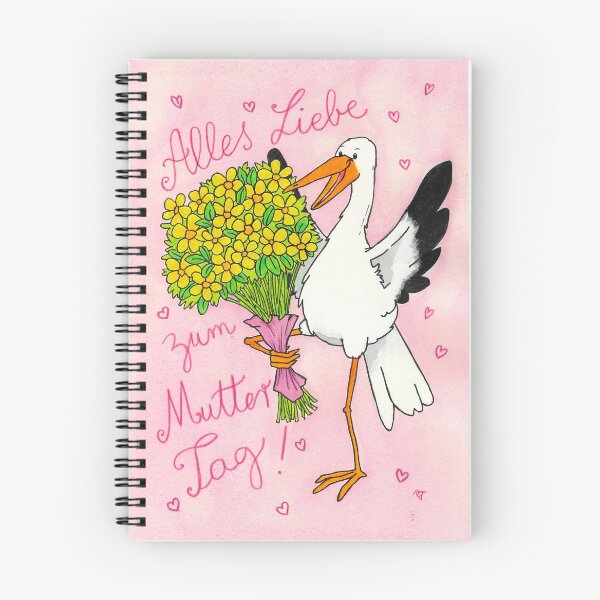Item preview, Storch "Alles Liebe zum Muttertag": German Mother's Day Message designed and sold by nicolejanes.