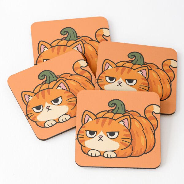 Item preview, Grumpy Pumpkin Cat – Cute Orange Tabby Halloween designed and sold by MewMade.