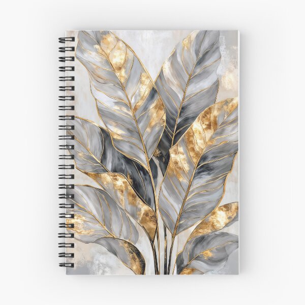Item preview, Tropical Leaves Oil Painting with Gold Foil Accents designed and sold by Mike Kiev art.