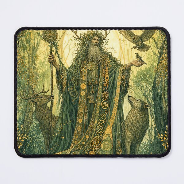 Item preview, The Green Lord, Guardian of the Wild | Celtic Forest God Art designed and sold by Stoneflower-Art.
