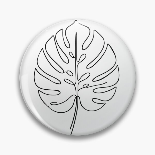 Item preview, Monstera Leaf in Continuous Line designed and sold by planetazul3.