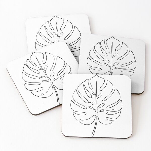 Item preview, Monstera Leaf in Continuous Line designed and sold by planetazul3.