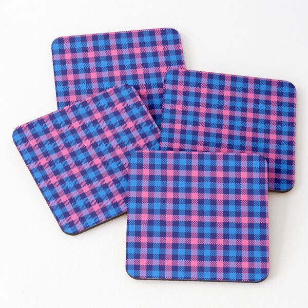 Item preview, Pink And Blue Gingham Check Navy Blue  designed and sold by PatternTitan.