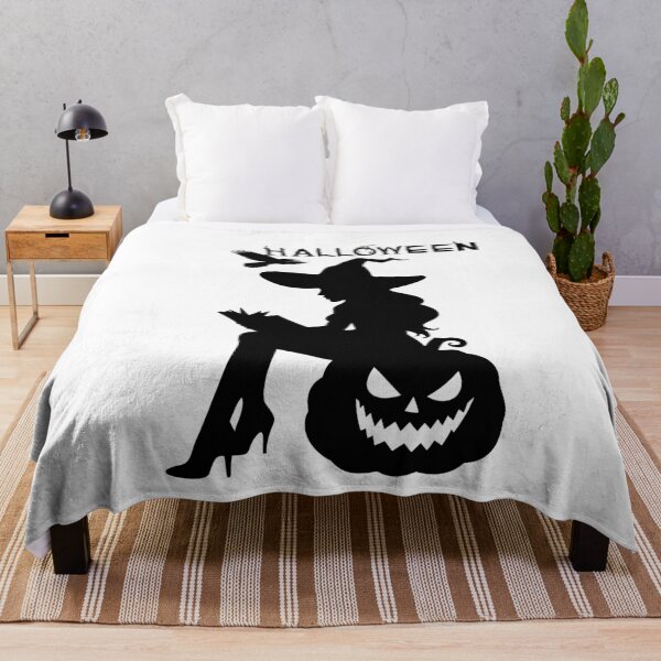 Item preview, Spooky Witch Reading Book on Pumpkin Halloween Silhouette designed and sold by Sela Art .