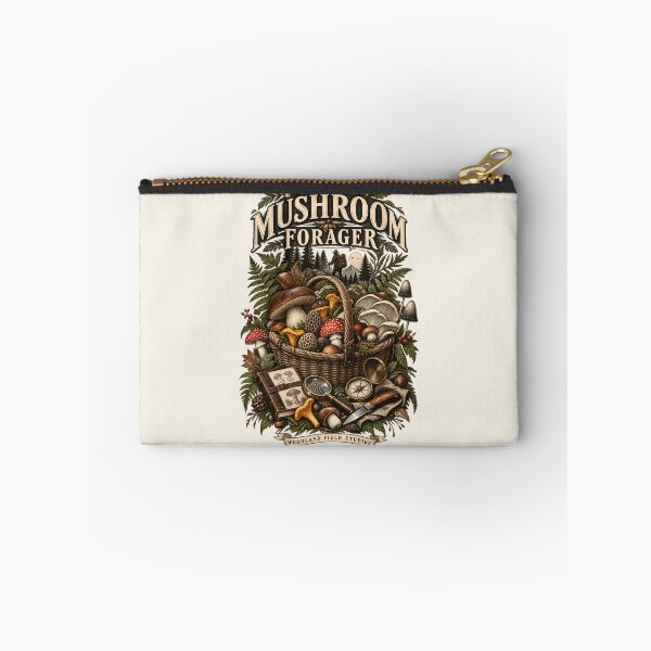 Item preview, Vintage Mushroom Forager – Woodland Fungi & Naturalist Illustration designed and sold by Creatiforge.