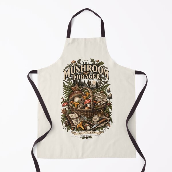 Item preview, Vintage Mushroom Forager – Woodland Fungi & Naturalist Illustration designed and sold by AmiGraph.